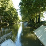 The canal du Midi at Narbonne near our B&B at Villa Roquette in Languedoc France